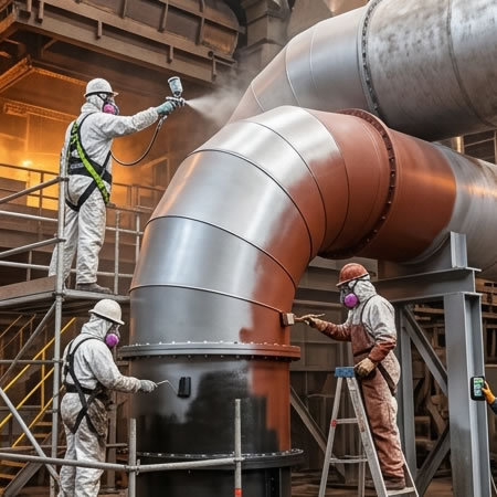 Recubrimiento durable para superficies expuestas a radiación UV, humedad, salinidad y corrosión en Bogotá, Colombia. Montajes, Ingeniería y Construcción. MIC SAS.