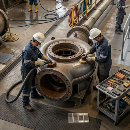 Cepillado, lijado, sandblasting e hidrolavado para retirar óxido, pintura y residuos en Bogotá, Colombia. Montajes, Ingeniería y Construcción. MIC SAS.
