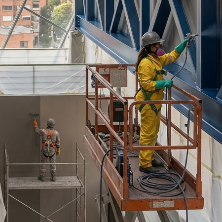 Acabados mate, satinados, brillantes, metálicos y perlados para proyectos personalizados en Bogotá, Colombia. Montajes, Ingeniería y Construcción. MIC SAS.
