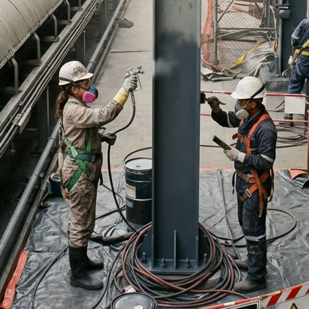 Recubrimientos durables que disminuyen el costo total de propiedad de activos metálicos en Bogotá, Colombia. Montajes, Ingeniería y Construcción. MIC SAS.