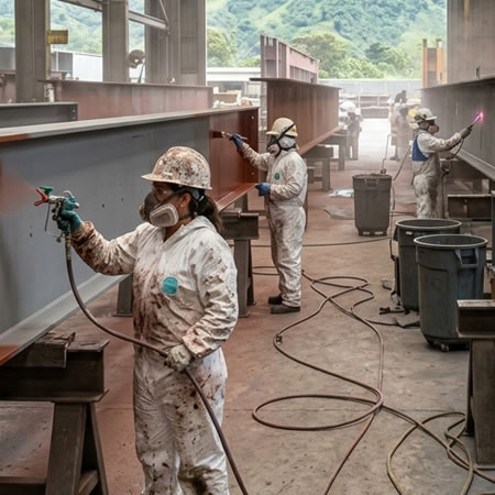 ISO 12944 e ISO 8501 para protección anticorrosiva y preparación de superficies de acero en Bogotá, Colombia. Montajes, Ingeniería y Construcción. MIC SAS.