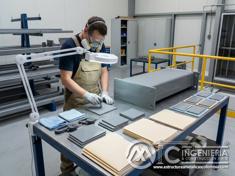 Registros de pruebas, control de adherencia y desempeño anticorrosivo en pintura industrial en Bogotá, Colombia. Montajes, Ingeniería y Construcción. MIC SAS.