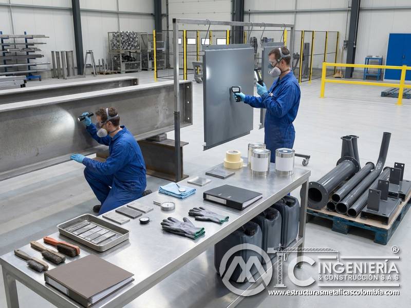 Trazabilidad de preparación, aplicación y curado en pintura industrial para activos metálicos en Bogotá, Colombia. Montajes, Ingeniería y Construcción. MIC SAS.