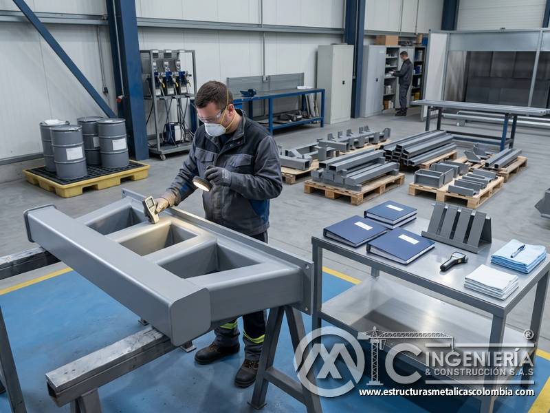 Trazabilidad completa e informes técnicos en recubrimiento industrial listo para operación en Bogotá, Colombia. Montajes, Ingeniería y Construcción. MIC SAS.