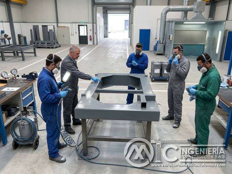 Capacitación operativa y procedimientos de emergencia en procesos de pintura industrial metálica en Bogotá, Colombia. Montajes, Ingeniería y Construcción. MIC SAS.