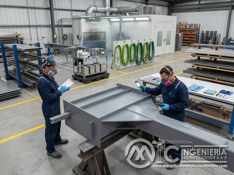 Procedimientos seguros, inspección técnica y manejo preventivo de incidentes en pintura industrial en Bogotá, Colombia. Montajes, Ingeniería y Construcción. MIC SAS.