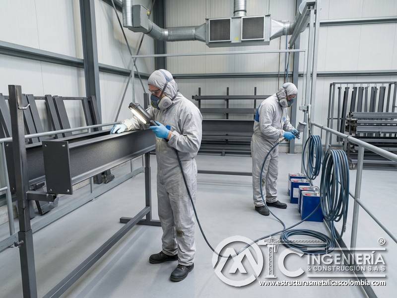 Evaluación de riesgos y orden de trabajo seguro en aplicación de pintura industrial metálica en Bogotá, Colombia. Montajes, Ingeniería y Construcción. MIC SAS.