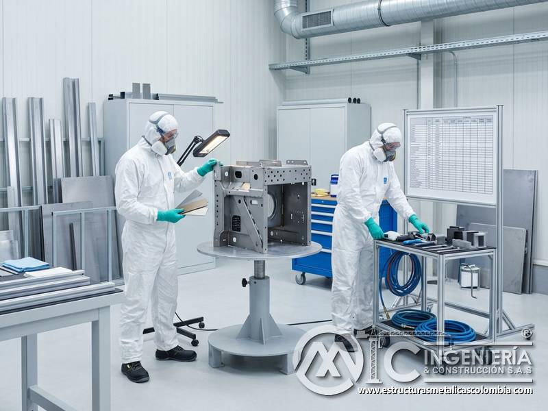 Métodos de aplicación según norma y geometría de pieza para acabado industrial en Bogotá, Colombia. Montajes, Ingeniería y Construcción. MIC SAS.