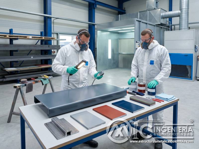 Selección de imprimante y capas compatibles en pintura industrial anticorrosiva para metal en Bogotá, Colombia. Montajes, Ingeniería y Construcción. MIC SAS.