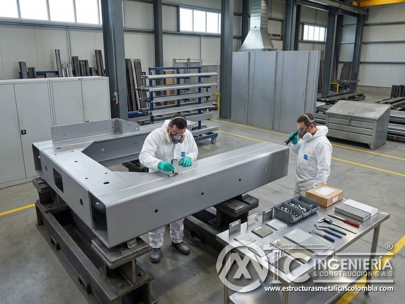 Trazabilidad técnica, inspección final y vida útil extendida del metal con pintura industrial en Bogotá, Colombia. Montajes, Ingeniería y Construcción. MIC SAS.