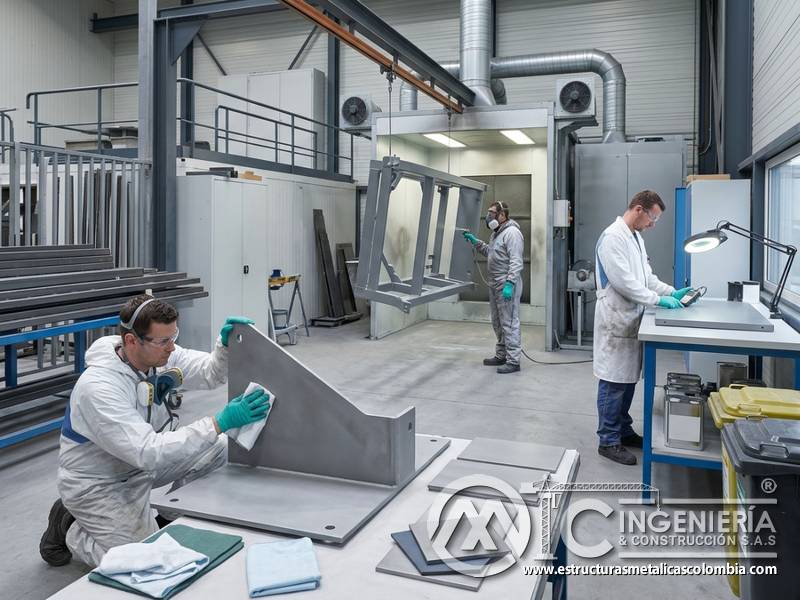 Procedimientos verificables de preparación, espesores y curado en pintura industrial para superficies metálicas en Bogotá, Colombia. Montajes, Ingeniería y Construcción. MIC SAS.