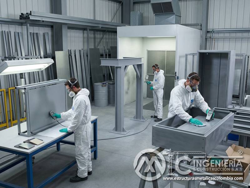 Inspección de pintura industrial conforme a parámetros locales de preparación, aplicación y liberación de superficies en Bogotá, Colombia. Montajes, Ingeniería y Construcción. MIC SAS.