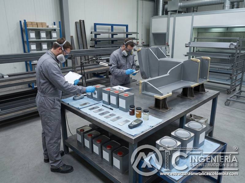 Control de formulación, uso responsable y disposición ordenada de materiales en pintura industrial regulada en Bogotá, Colombia. Montajes, Ingeniería y Construcción. MIC SAS.