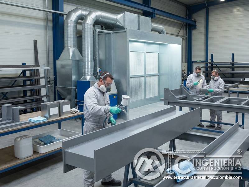Regulaciones ambientales en pintura industrial con control de emisiones y protección de estructuras metálicas en Bogotá, Colombia. Montajes, Ingeniería y Construcción. MIC SAS.