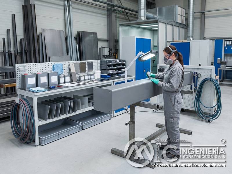 Cumplimiento ambiental y seguridad operativa en servicio de recubrimiento industrial para metal en Bogotá, Colombia. Montajes, Ingeniería y Construcción. MIC SAS.
