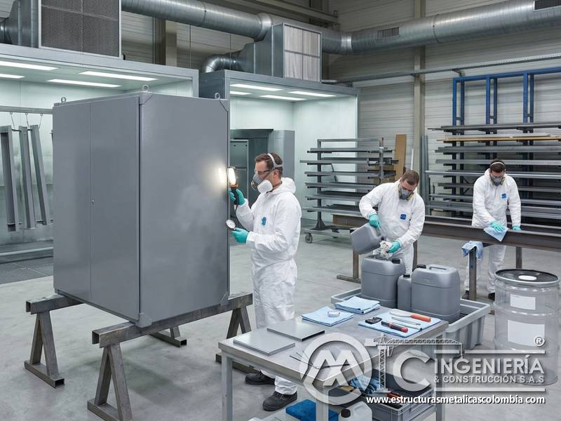 Gestión ambiental y control de residuos durante aplicación de pintura industrial para metal en Bogotá, Colombia. Montajes, Ingeniería y Construcción. MIC SAS.