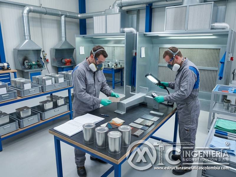 Selección responsable de productos y control de sustancias en pintura industrial anticorrosiva en Bogotá, Colombia. Montajes, Ingeniería y Construcción. MIC SAS.