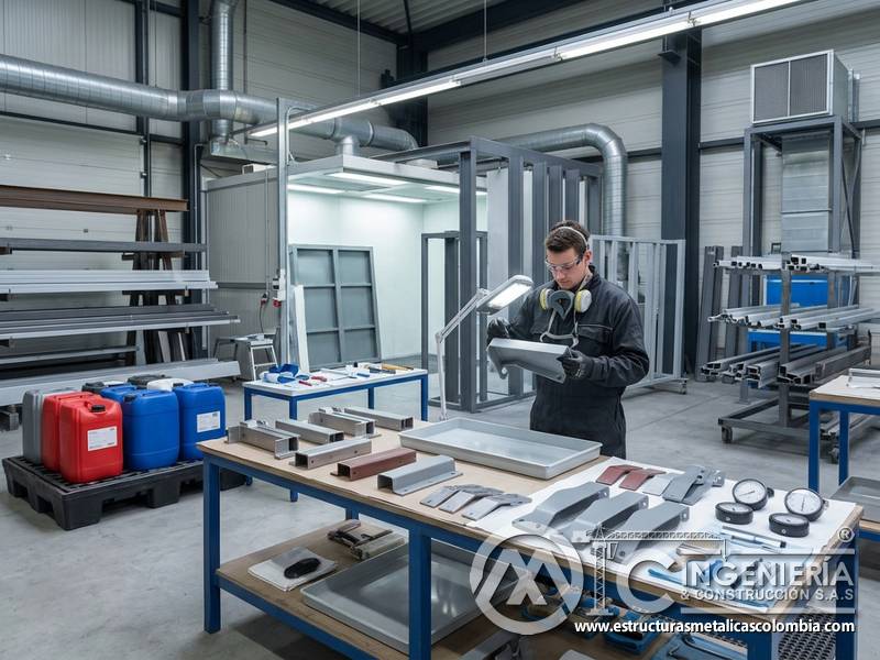 Trazabilidad ambiental, contención y protección anticorrosiva en pintura industrial para metal en Bogotá, Colombia. Montajes, Ingeniería y Construcción. MIC SAS.