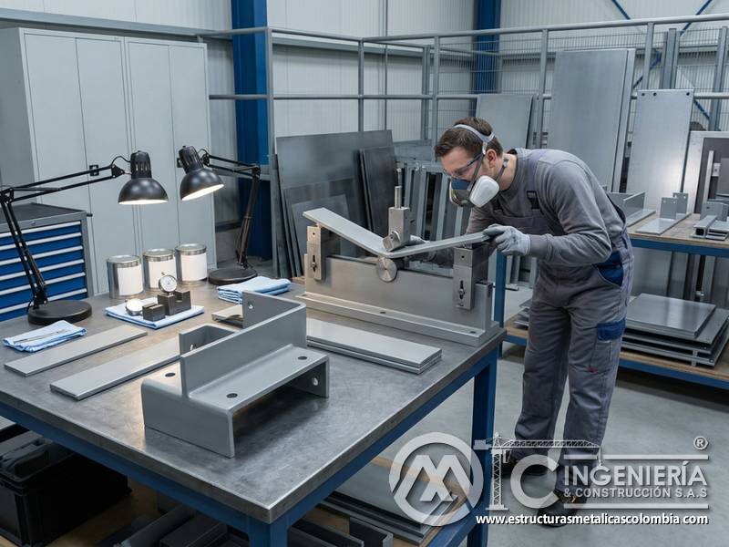Ensayo de flexibilidad, doblado y control de fisuración en pintura industrial para metal en Bogotá, Colombia. Montajes, Ingeniería y Construcción. MIC SAS.
