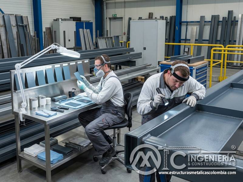 Inspección de laboratorio y validación práctica del acabado en sistemas de recubrimiento industrial en Bogotá, Colombia. Montajes, Ingeniería y Construcción. MIC SAS.