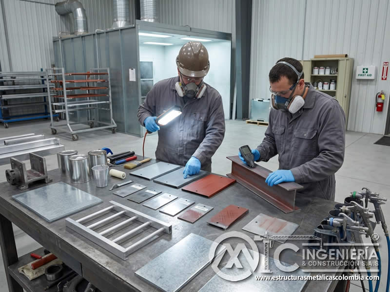 Selección de imprimación adecuada para superficie metálica industrial en Bogotá, Colombia. Montajes, Ingeniería y Construcción. MIC SAS.