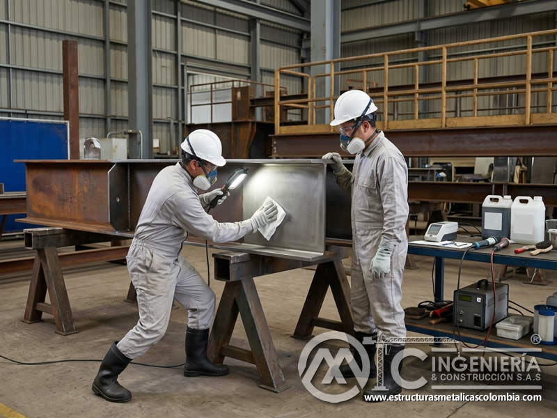 Criterios de aceptación para metal libre de corrosión antes de pintar en Bogotá, Colombia. Montajes, Ingeniería y Construcción. MIC SAS.