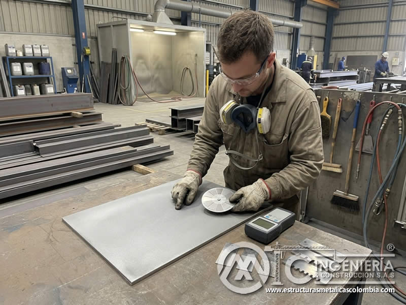 Comparador de rugosidad para perfil de anclaje en metal en Bogotá, Colombia. Montajes, Ingeniería y Construcción. MIC SAS.