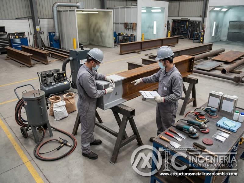 Selección de equipos para preparación de superficies metálicas en Bogotá, Colombia. Montajes, Ingeniería y Construcción. MIC SAS.