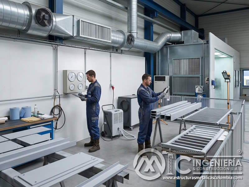 Monitoreo constante de humedad y temperatura en pintura industrial en Bogotá, Colombia. Montajes, Ingeniería y Construcción. MIC SAS.