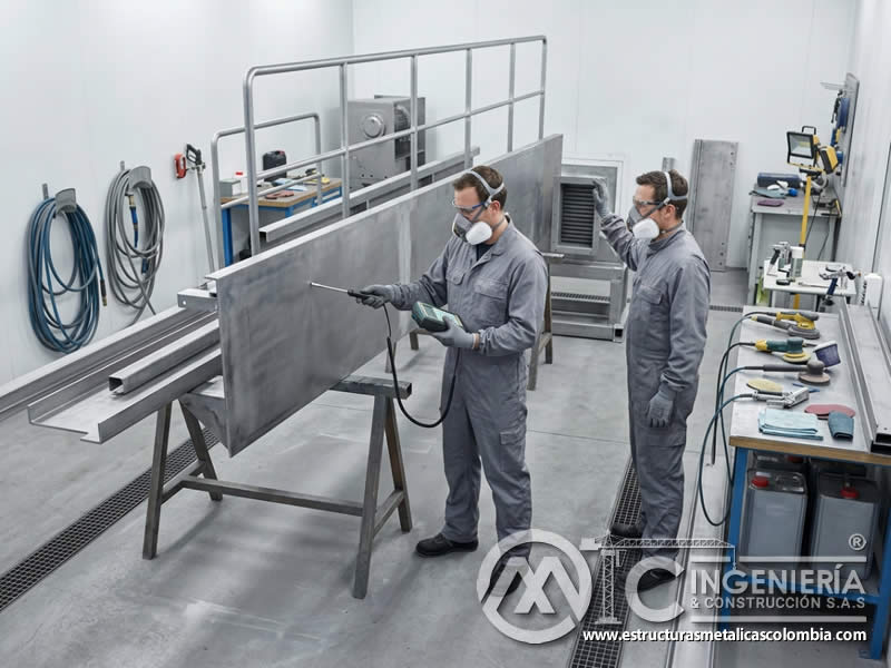 Control ambiental de humedad y temperatura antes de aplicar recubrimientos industriales en Bogotá, Colombia. Montajes, Ingeniería y Construcción. MIC SAS.