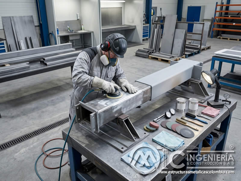 Reparación de fisuras, poros y deterioros superficiales antes del recubrimiento industrial en Bogotá, Colombia. Montajes, Ingeniería y Construcción. MIC SAS.