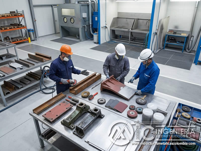 Selección del método de limpieza mecánica según condición del metal en Bogotá, Colombia. Montajes, Ingeniería y Construcción. MIC SAS.