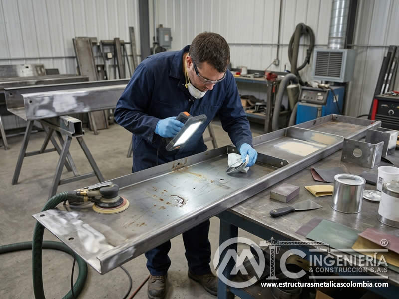 Identificación de daños en superficie para pintura industrial en Bogotá, Colombia. Montajes, Ingeniería y Construcción. MIC SAS.