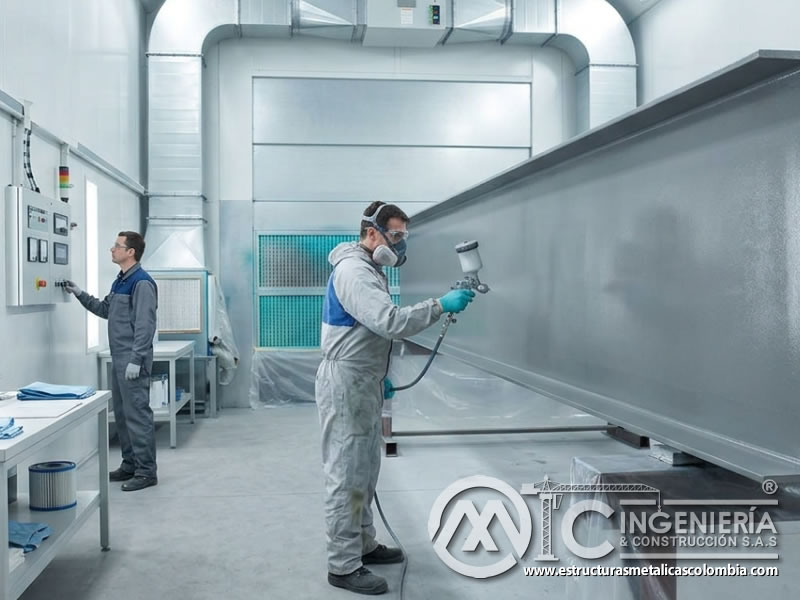 Condiciones para pintar estructuras metálicas industriales en Bogotá, Colombia. Montajes, Ingeniería y Construcción. MIC SAS.