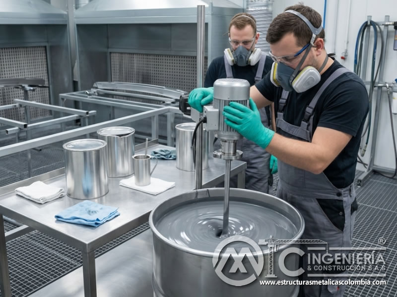 Mezcladores y agitadores para pintura industrial en Bogotá, Colombia. Montajes, Ingeniería y Construcción. MIC SAS.