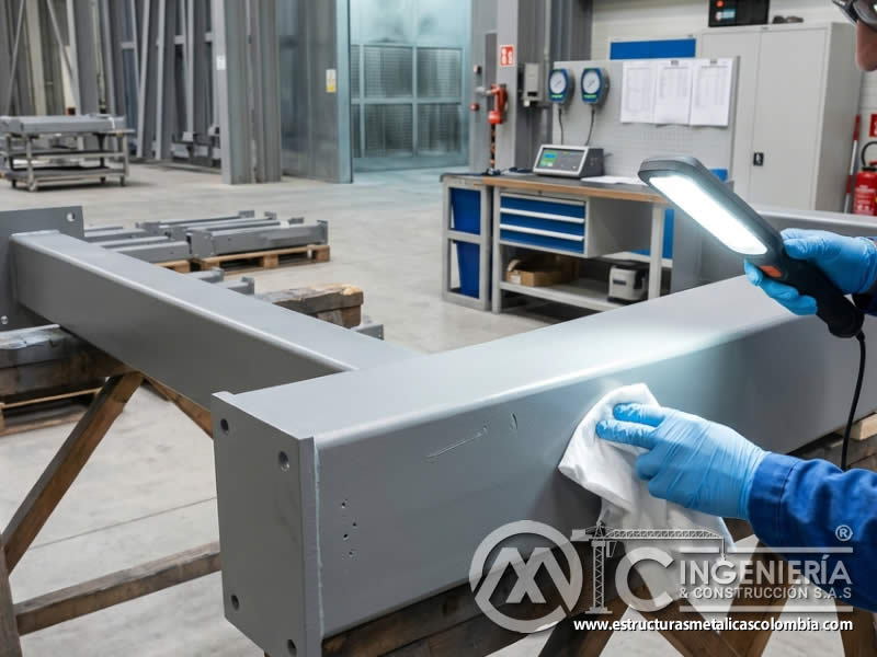 Control de defectos superficiales en pintura industrial en Bogotá, Colombia. Montajes, Ingeniería y Construcción. MIC SAS.
