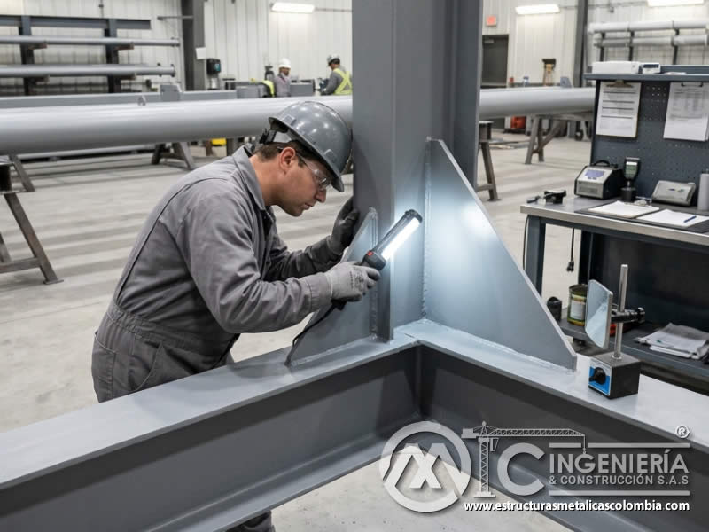 Inspección de zonas de difícil acceso con pintura industrial en Bogotá, Colombia. Montajes, Ingeniería y Construcción. MIC SAS.