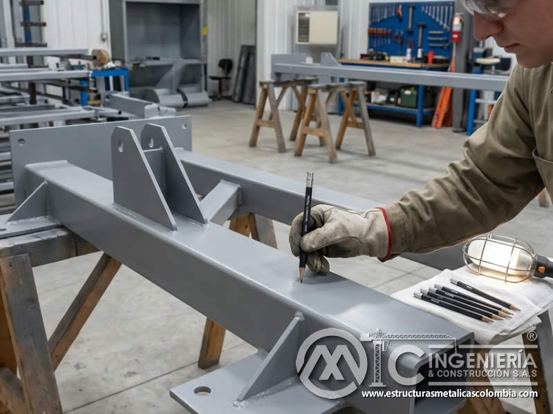 Prueba de dureza del recubrimiento industrial en Bogotá, Colombia. Montajes, Ingeniería y Construcción. MIC SAS.