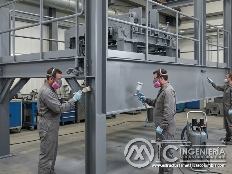 Métodos combinados de aplicación de pintura industrial en Bogotá, Colombia. Montajes, Ingeniería y Construcción. MIC SAS.