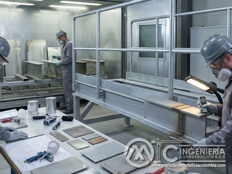 Pintura industrial para ambientes húmedos en Bogotá, Colombia. Montajes, Ingeniería y Construcción. MIC SAS.
