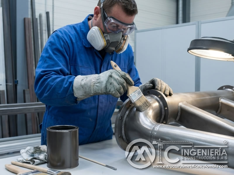 Brocha para pinturas especializadas industriales en Bogotá, Colombia. Montajes, Ingeniería y Construcción. MIC SAS.