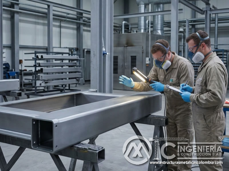 Monitoreo de tacto seco en pintura industrial sobre metal en Bogotá, Colombia. Montajes, Ingeniería y Construcción. MIC SAS.