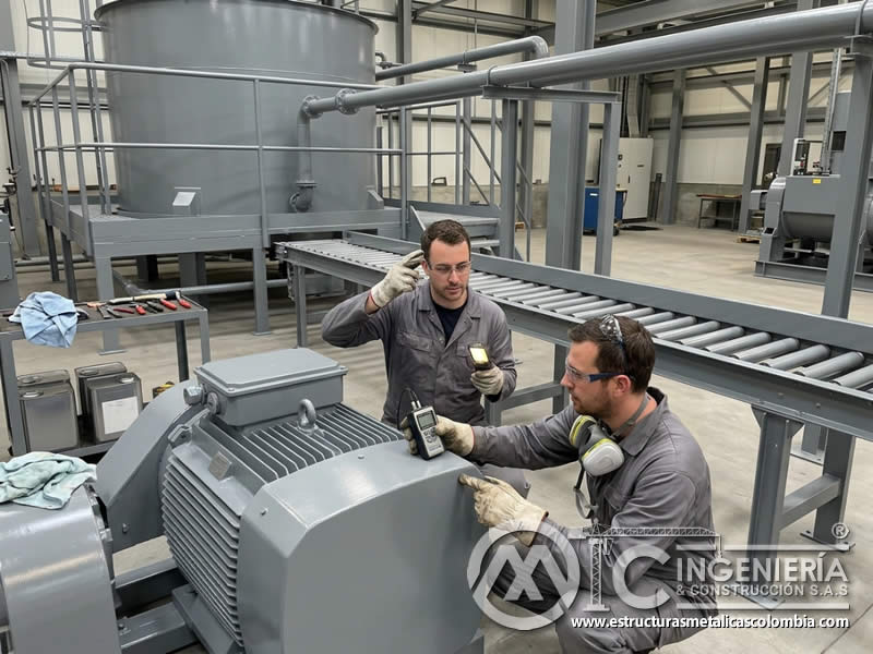 Tipos de equipos industriales que requieren pintura protectora en motores, tuberías, tanques, transportadores y estructuras en Bogotá, Colombia. Montajes, Ingeniería y Construcción. MIC SAS.