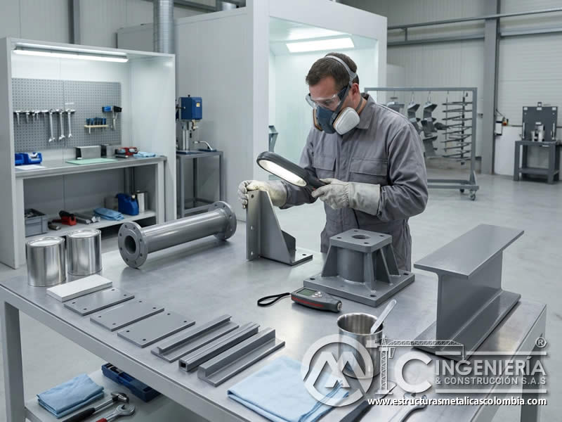 Ejemplos de aditivos anticorrosivos aplicados en sistemas de pintura industrial para acero, estructuras, equipos y tuberías en Bogotá, Colombia. Montajes, Ingeniería y Construcción. MIC SAS.