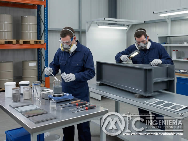 Aditivos anticorrosivos en pinturas industriales como defensa técnica para proteger metales frente a oxidación y ambientes agresivos en Bogotá, Colombia. Montajes, Ingeniería y Construcción. MIC SAS.