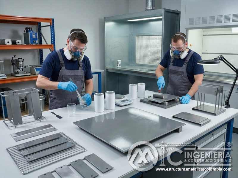 Estructura técnica de resina epóxica usada como base de recubrimientos industriales de alto desempeño para protección de activos en Bogotá, Colombia. Montajes, Ingeniería y Construcción. MIC SAS.