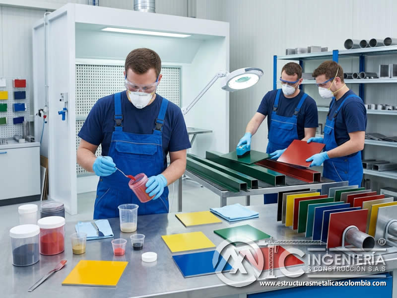 Pigmentos inorgánicos en pinturas industriales para color estable, opacidad, resistencia UV, durabilidad y protección del recubrimiento en Bogotá, Colombia. Montajes, Ingeniería y Construcción. MIC SAS.