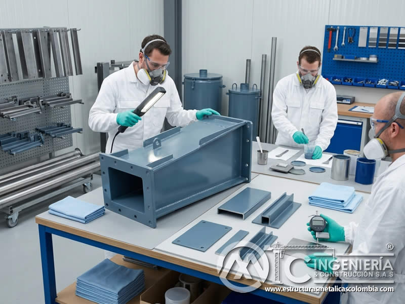 Propiedades epóxicas de pintura industrial con dureza, resistencia a abrasión, protección anticorrosiva y desempeño químico en Bogotá, Colombia. Montajes, Ingeniería y Construcción. MIC SAS.