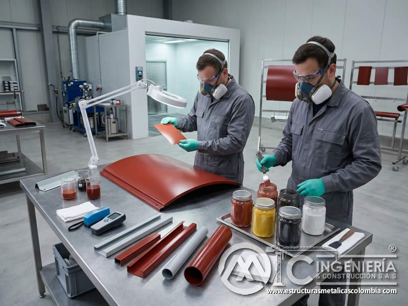 Tipos de pigmentos inorgánicos usados en pintura industrial para aportar color técnico, cobertura, estabilidad y resistencia ambiental en Bogotá, Colombia. Montajes, Ingeniería y Construcción. MIC SAS.