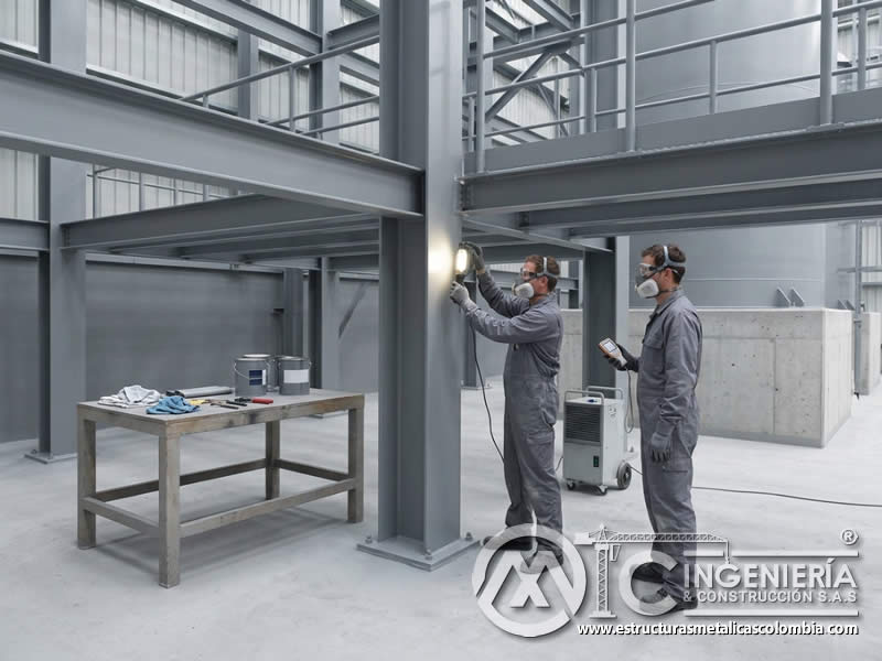Pintura industrial para construcción en puentes, edificios industriales, acero estructural y hormigón expuesto a clima y desgaste en Bogotá, Colombia. Montajes, Ingeniería y Construcción. MIC SAS.